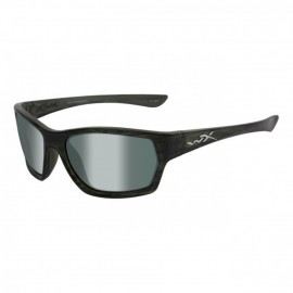 MOXY - Polarized Green Platinum Flash Lens with Olive Stripe Frame